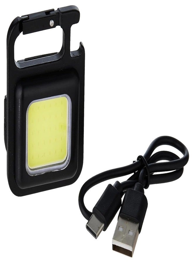 Pristar Small LED Flashlight 800 Lumens COB Rechargeable Keychain Mini Flashlight 4 Light Modes Portable Pocket Light with Folding Bracket Bottle Opener and Magnet Base for Fishing Walking Camping - Image 1